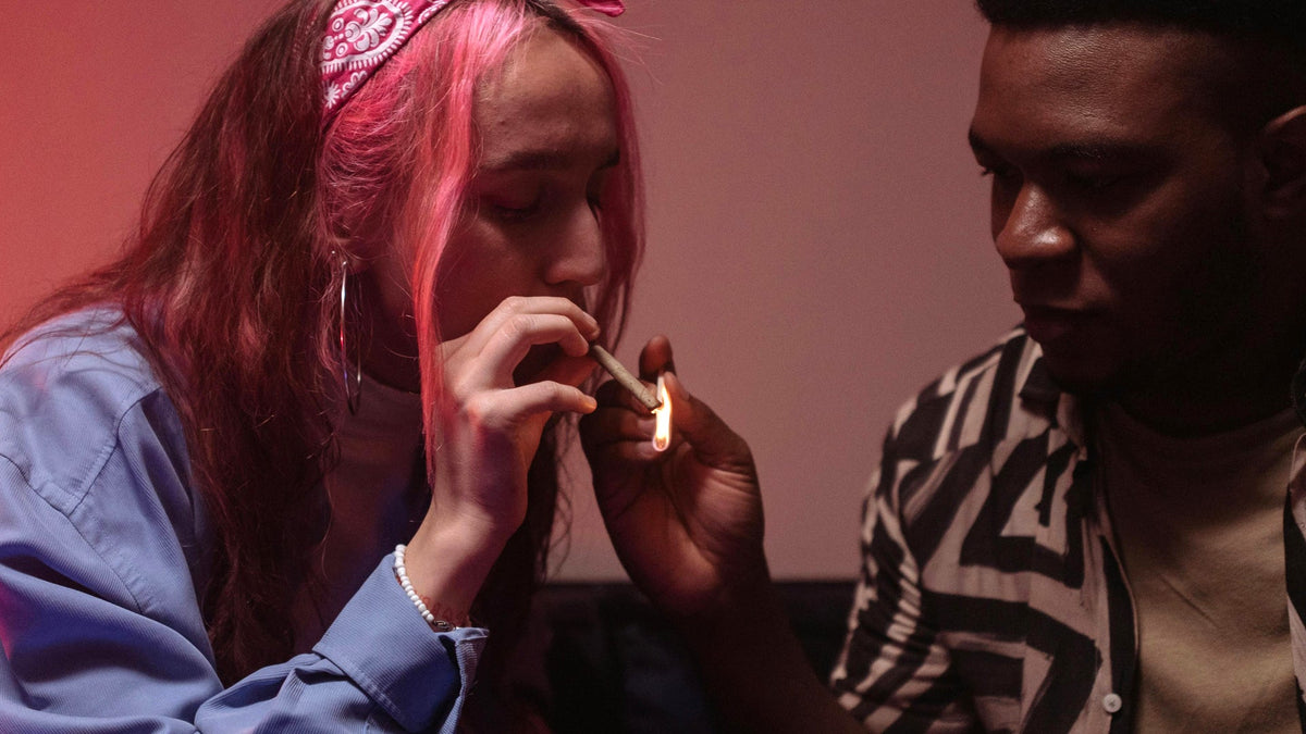 Woman addicted to Nine Realms Cannabis Pre-rolls