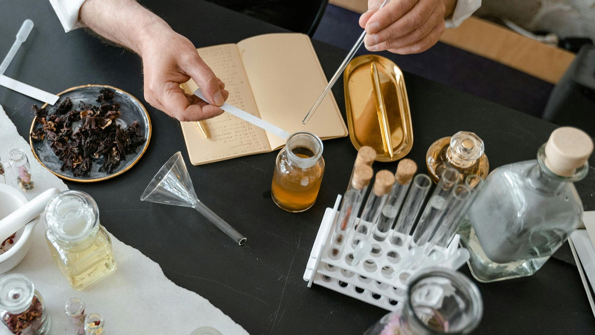 A man creating a Nine Realms CBN tincture