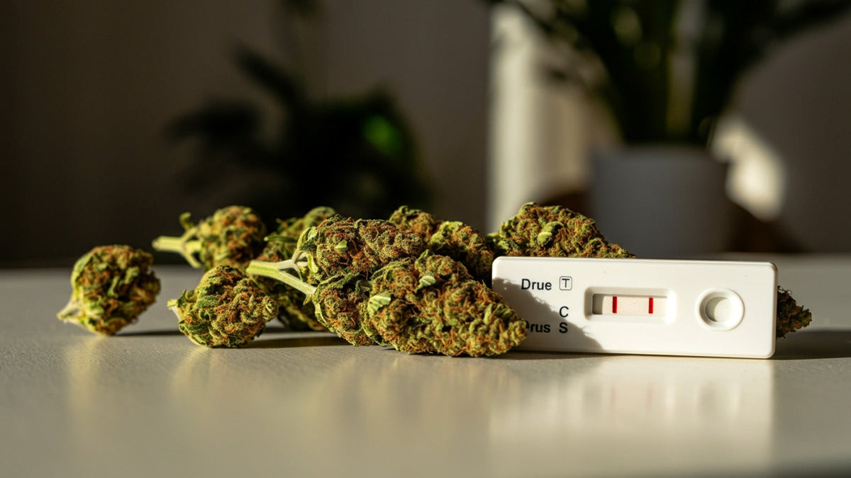 Nine realms cannabis flower next ot a drug test