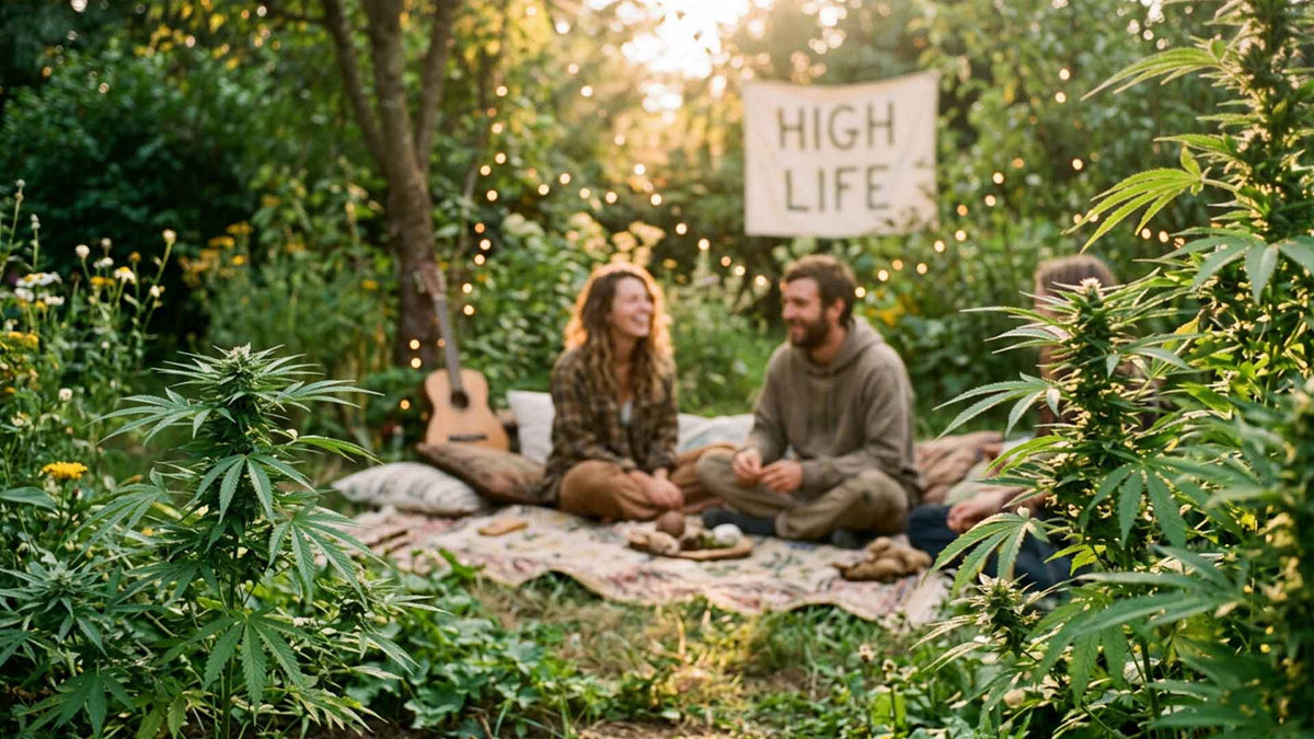 Nine Realms customer sitting in nature discussing what does 420 mean