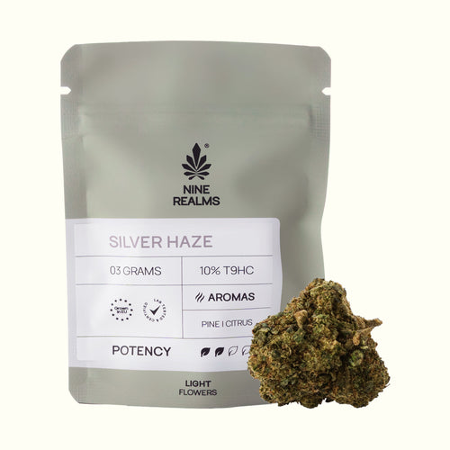 Nine Realms Silver Haze T9HC Flower 3grams with bud